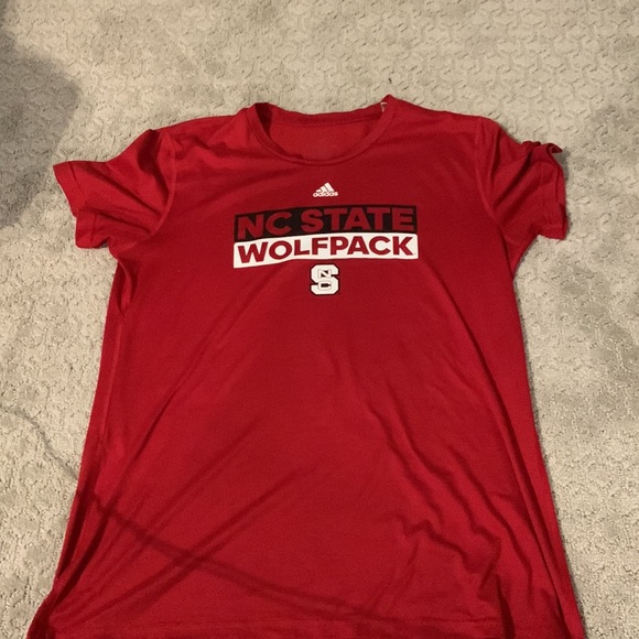 Red adidas NC State tee; boys large - Picture 3 of 3